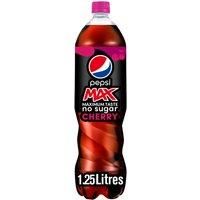 Pepsi Max Cherry No Sugar Cola Bottle 1.25L