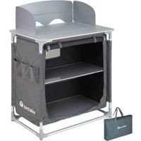 Tectake - Camping Kitchen 76x53.5x107cm - camping kitchen unit, camping kitchen stand, camping cooking table - grey