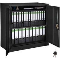 Office storage cupboard metal filing cabinet tool cabinet organiser black new