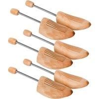 TecTake 800595-3 Pairs Coil spring Shoe tree, High quality Lotus wood, Universal Use for Women/'s and Men/'s Shoes - Different Sizes (UK 8-9/EU 42-43 | 403020)