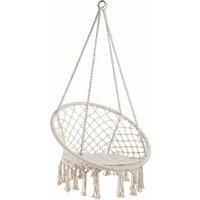 Hanging Hammock Chair Outdoor Indoor Garden Patio Durable Swing Rope Cushion