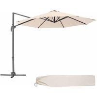 Tectake Parasol Daria With Protective Cover Cream