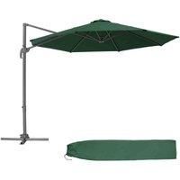 Cantilever Umbrella Parasol Banana Aluminium UV50+ Side Mast Garden Patio 300cm