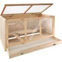 Rodent Cage Hamster Hutches Small Animals Villa Enclosure Wooden Outdoor New