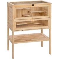 Large Wooden Rodent Hamster Cage Pine Wood Storage Space Hamster Small Animals