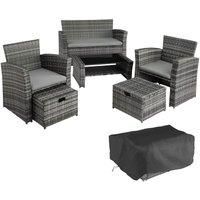 Rattan Seating Lounge Set Sofa Seats Stools Table Garden Outdoor Furniture Patio