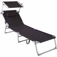 Sun Lounger Removable Pillow Summer Shade Garden Terrace Patio Beach Relax New