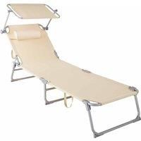 Sun Lounger Removable Pillow Summer Shade Garden Terrace Patio Beach Relax New