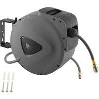 Compressed Air Hose Drum Automatic Roll-Up Car Wheels Workshop Garage Vehicle