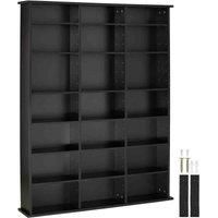 tectake CD shelves Stevie , DVD Shelving unit - bookshelf - black