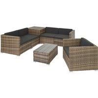 xxl high quality polyrattan rattan lounge set incl. sofa table box pisa schwarz