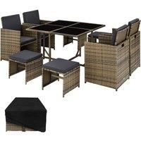 Rattan Garden Furniture Set Cube Wicker 8 Seater Table Cushions Home Patio New