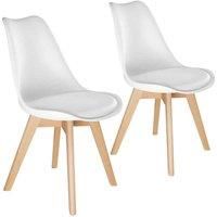 Set 2x Dining Chairs Kitchen Padded Furniture Ergonomic Felt Pads Office New