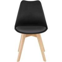 Set 2x Dining Chairs Kitchen Padded Furniture Ergonomic Felt Pads Office New