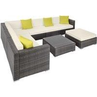 XL Rattan Garden Corner Sofa Set | 7 seat 1 table Outdoor Lounge Furniture Wick