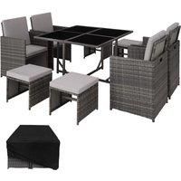 Rattan Garden Furniture Set Cube Wicker 8 Seater Table Cushions Home Patio New
