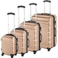 Set of 4 piece travel luggage wheel trolleys suitcase bag ABS hard shell new