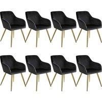Velvet Accent Chair Set of 8 | Small Modern Living Room Armchair Occasional  Arm