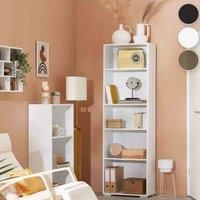 Tall Bookshelf | 5 Shelf Wall Bookcase Narrow Corner Oak black children adult