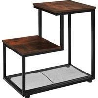 Bedside table metal and wood levels tray table coffee table industrial