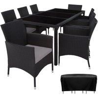 XL Garden dining set in rattan | 8 chairs, 1 table | Outdoor Patio Furniture