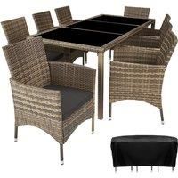 Garden Furniture Rattan Table and Chairs Set Outdoor Patio Dining 8 Seater XL