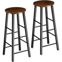 2 bar stools kitchen breakfast high stool chairs with footrests