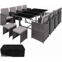 XL Garden dining set in rattan | 12 seats, 1 table | Outdoor Patio Furniture