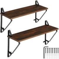 Hanging Shelf Set | 2 Shelves Mount Wall Bookshelf Plant Rack Kitchen Floating