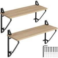 Hanging Shelf Set | 2 Shelves Mount Wall Bookshelf Plant Rack Kitchen Floating