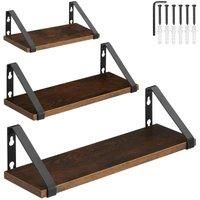 Hanging Shelf Set of 3 Shelves Mount Wall Bookshelf Plant Rack Kitchen Floating