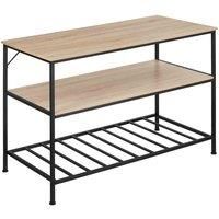 Low Shelf 3 Tiers | Corner Shelving Units Wall Storage Oak Metal Shoe Rack Cube