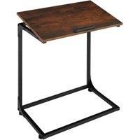 Side table Ruston w/ adjustable 'drafting table' top 55x35x66.5cm