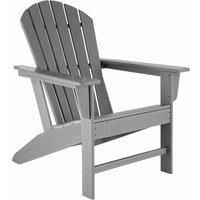 Tectake Garden Chair In Adirondack Design Grey