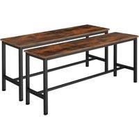 Pair of Benches Fairfield 108 x 32.5 x 50 cm