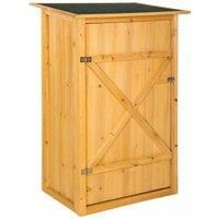 Wooden outdoor garden cabinet utility storage tools XXL shelf box shed flat roof