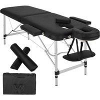Tectake Massage Table w/ 2 Zones - Black, Black