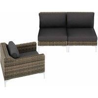 Tectake Modular Rattan Garden Furniture Villanova Brown