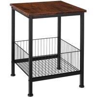 Side table Grimsby | 40x40x55.5cm with integrated storage basket
