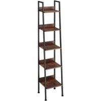 Tectake Free Standing Shelf Chatham With 4 To 5 Tiers 35 5X31 5X170 5Cm - Brown