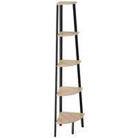 Tectake Corner Shelf Portland 5 Tiers - Light Brown