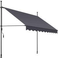 Awning Retractable Canopy Garden Weather Protection Sun Shade Roof Easy Install