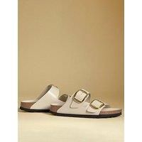 BIRKENSTOCK Boston Birko-Flor, Unisex-Adult Sandals, Shine Ecru N, 7 UK