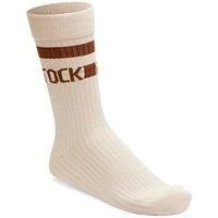 Birkenstock Cotton Crew Socks Stripe Eggshell