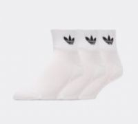 Adidas Originals 3 Pack Of Mid Ankle Socks - White