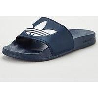adidas Men's Adilette Lite Sneaker, Bleu Marine/Blanc/Bleu Marine, 10 UK