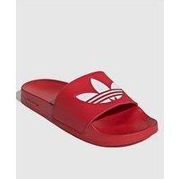adidas Men's Adilette LITE Gymnastics Shoe, Scarlet/FTWR White/Scarlet, 6 UK