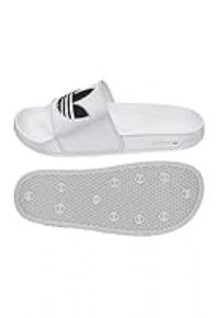 adidas Men's Adilette LITE Gymnastics Shoe, FTWR White Core Black, 10/10.5 UK