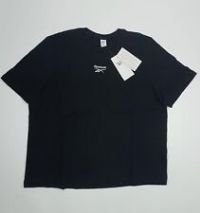 Reebok Classics Black Relaxed Fit Cotton Crew Neck T-Shirt UK XL Short Sleeve