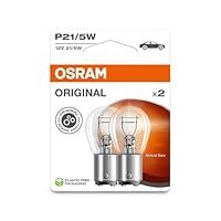 OSRAM ORIGINAL LINE 12V, P21/5W, signal lamp, Metal Base, Double Blister, (2 lamps)